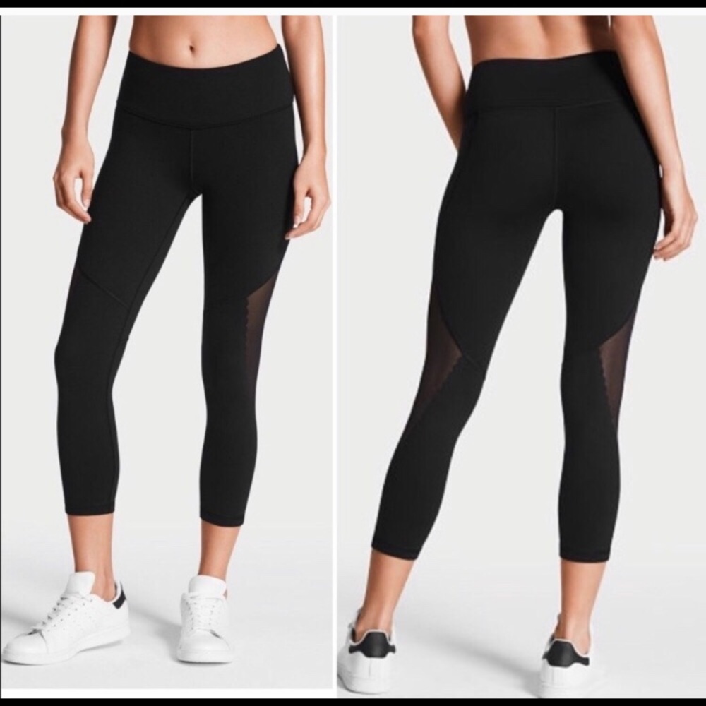 VS Scalloped Mesh Tights- mid-risk- small